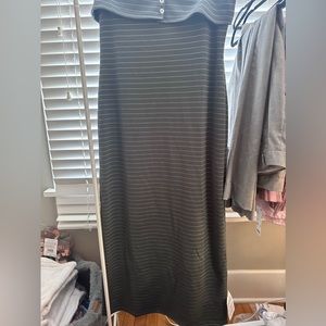 NWT ASOS pinstripe strapless dress